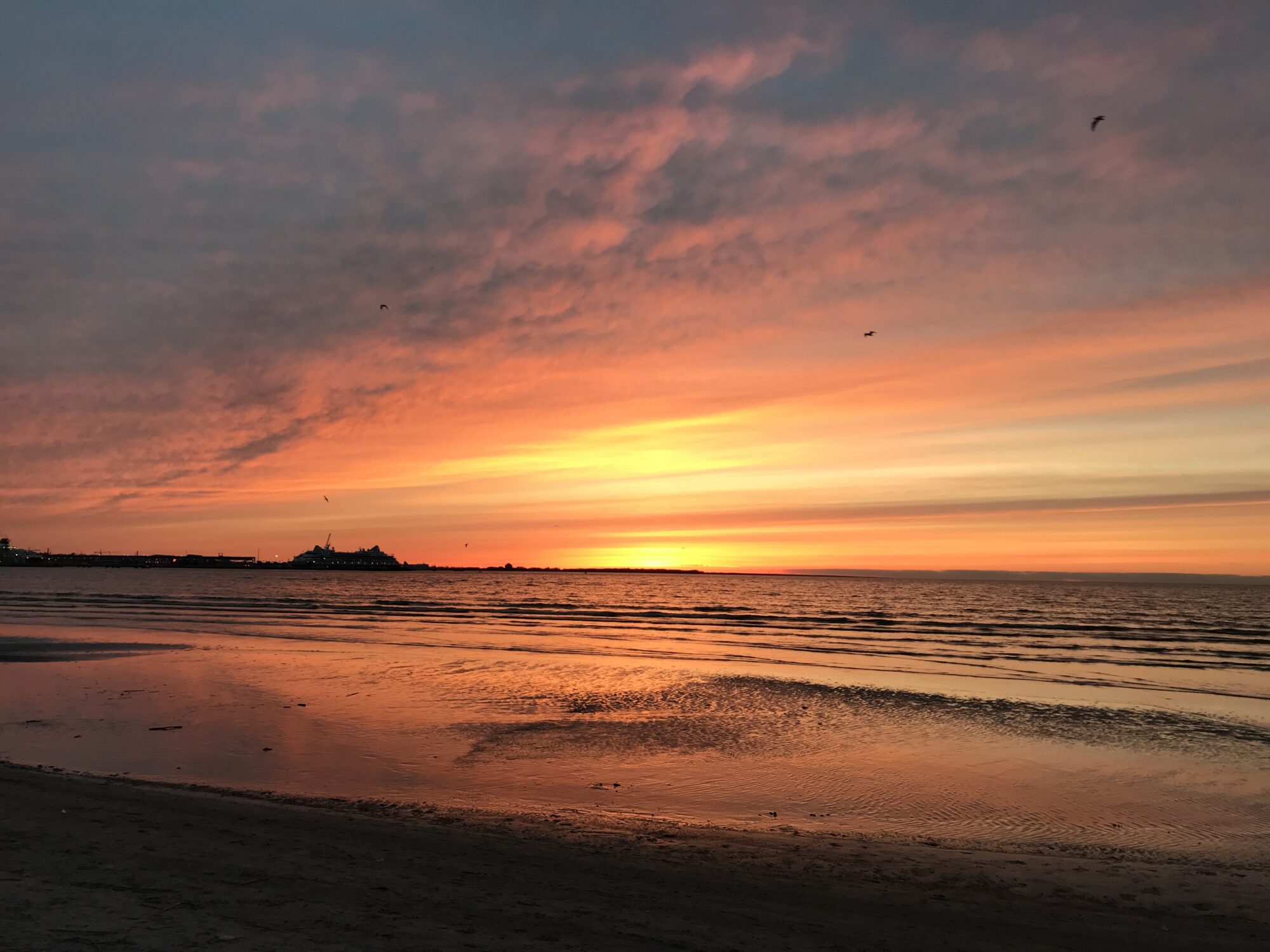 Couché de soleil sur la mer Baltique