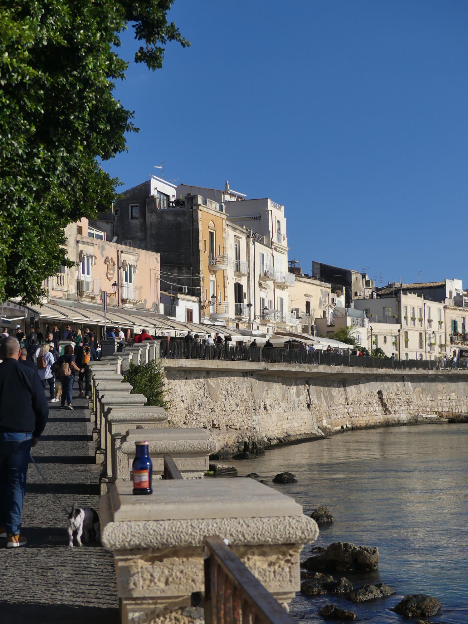 Maisons et immeubles au bord de la mer