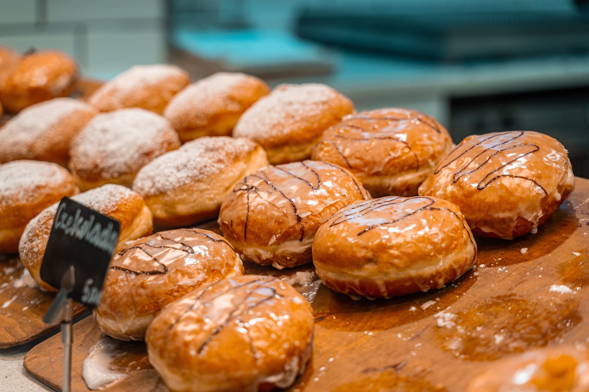 Paczki on a display